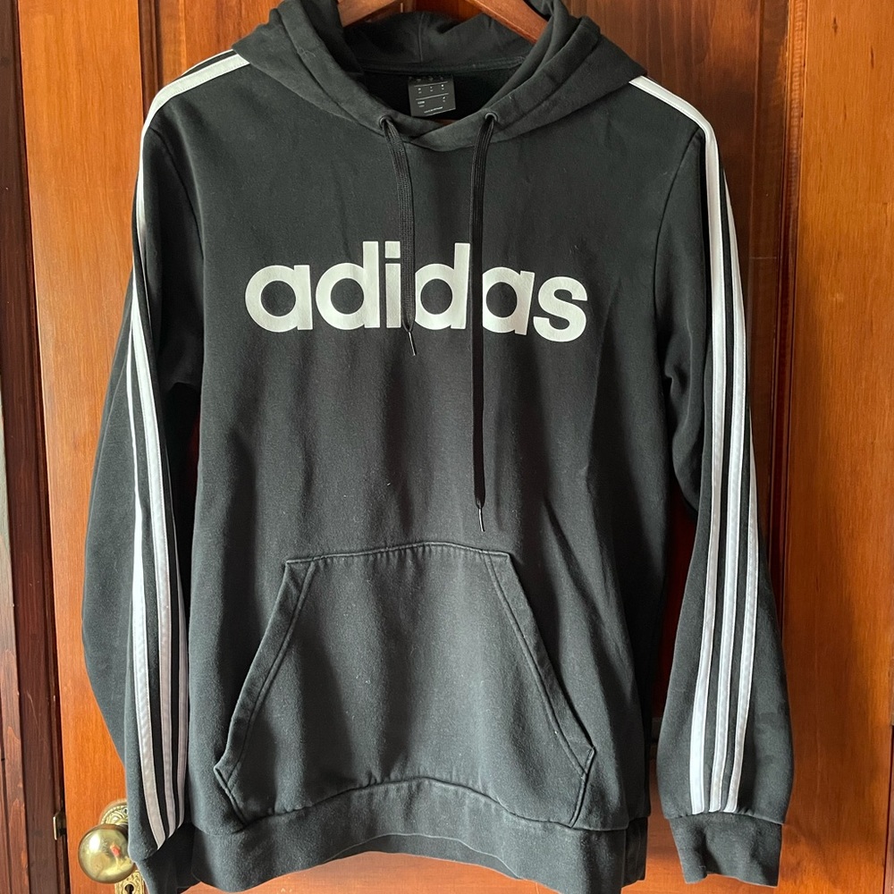 Adidas hoodie black size medium